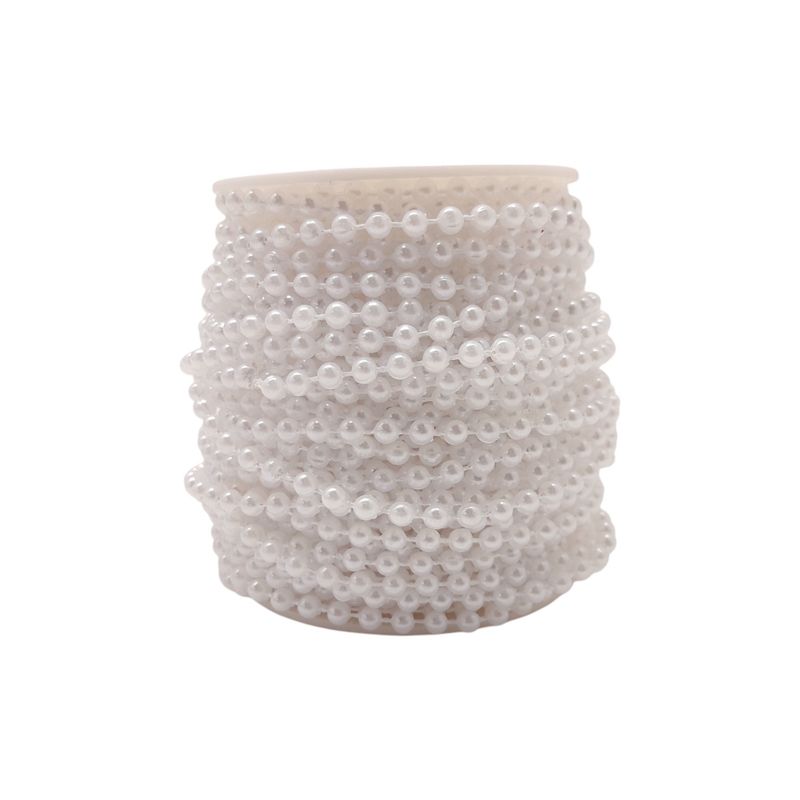 24yd 4mm Plastic MOT Pearl Strand White