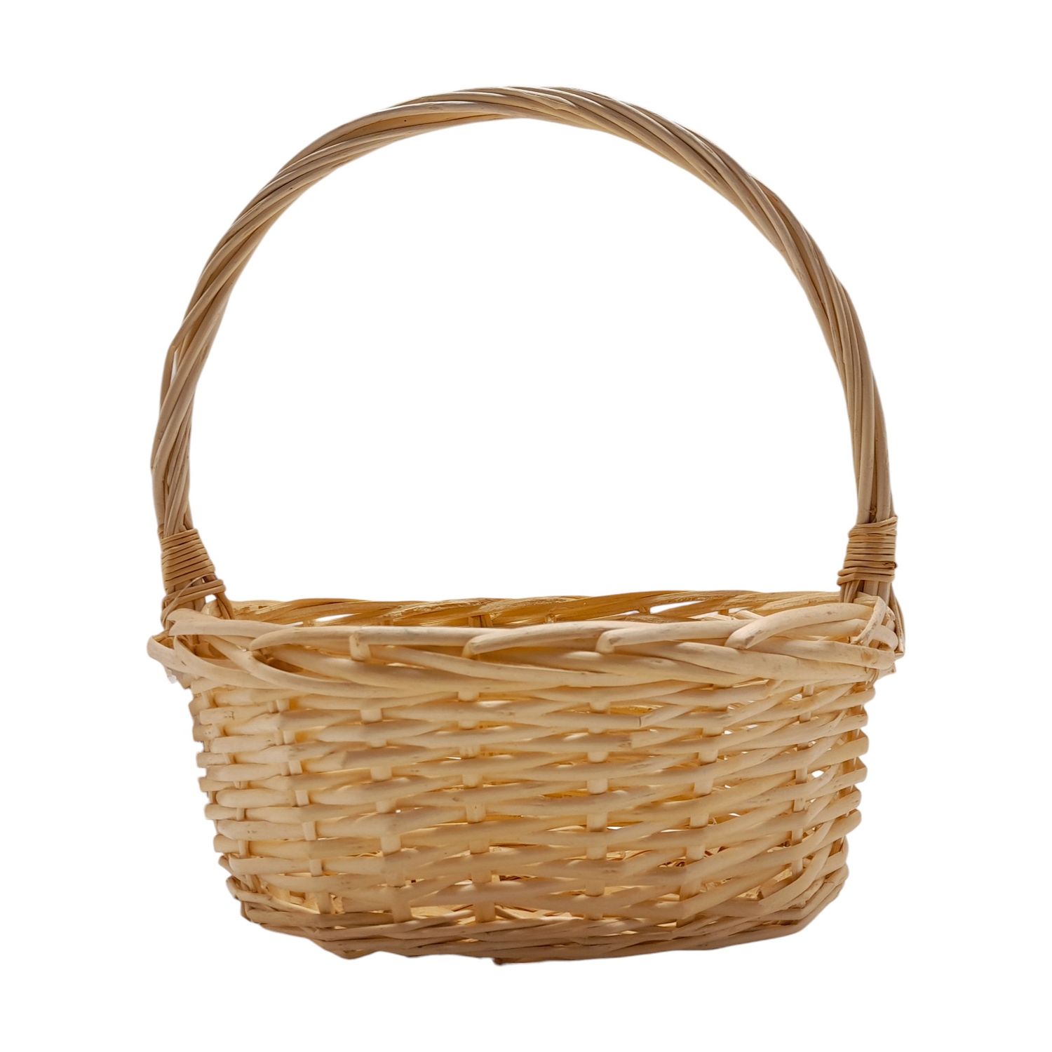*Single Handle Oval Basket Natural (SM)