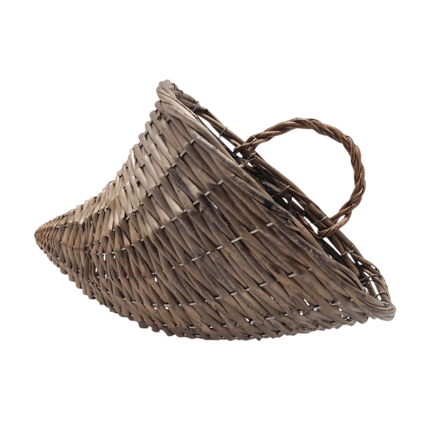 Single Handle Cornucopia Basket Brown (LG)