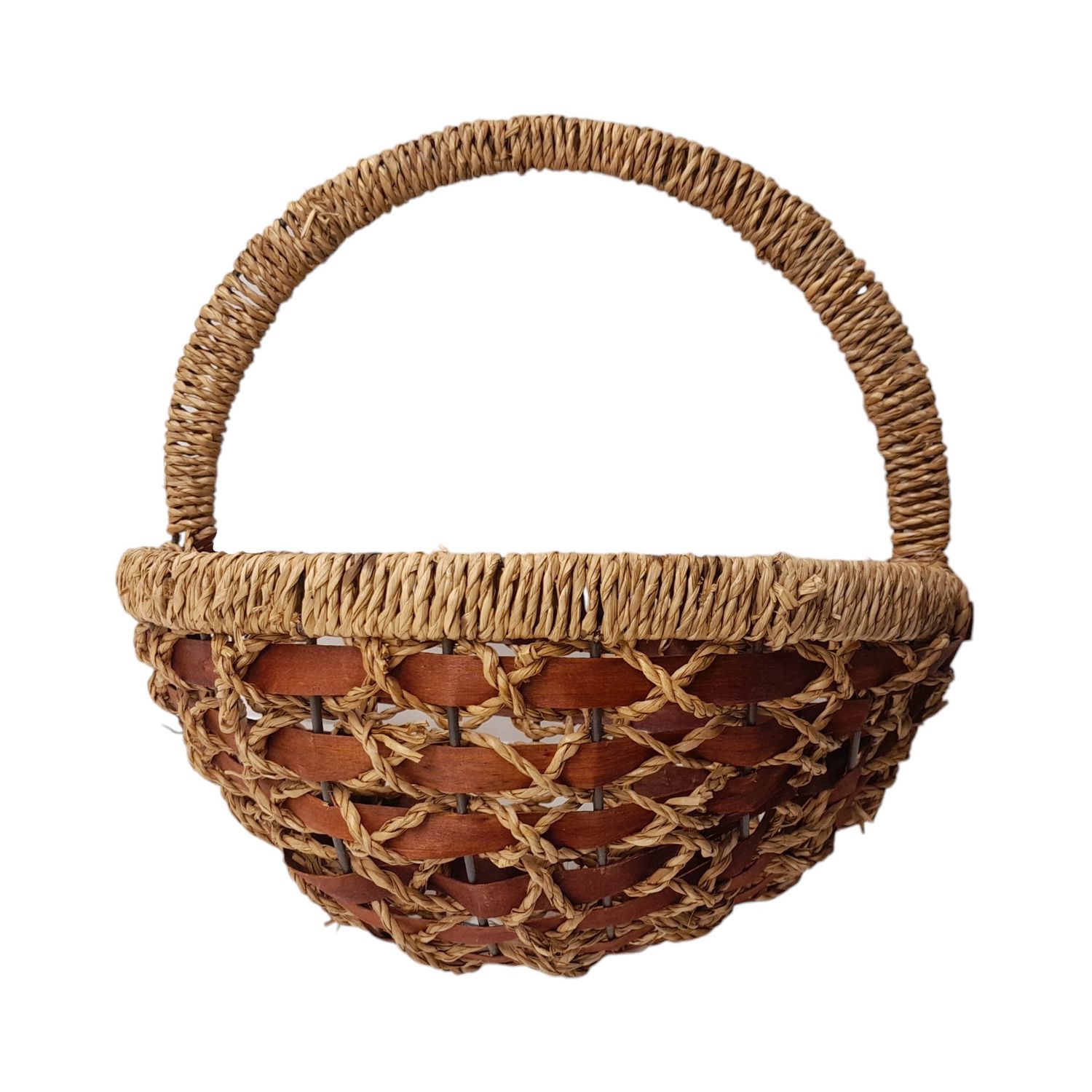 *Flat Back Wall Basket Brown