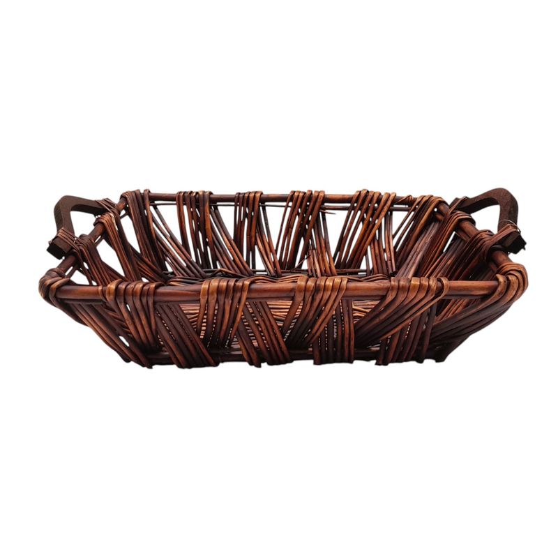 Double Handle Rectangle Basket Dk. Brown Double Handle Rectangle Basket Dk. Brown