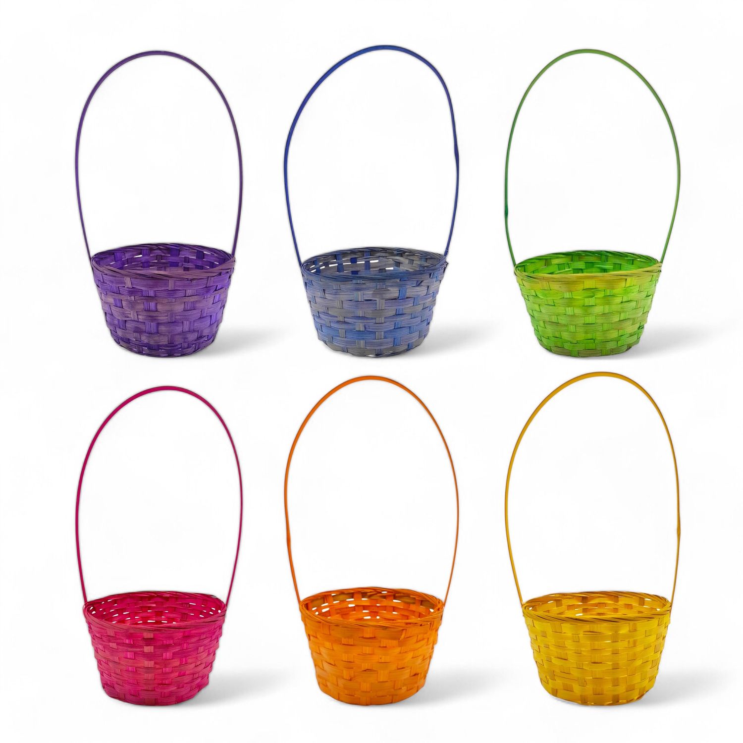 Single Handle Round Easter Basket Assorted