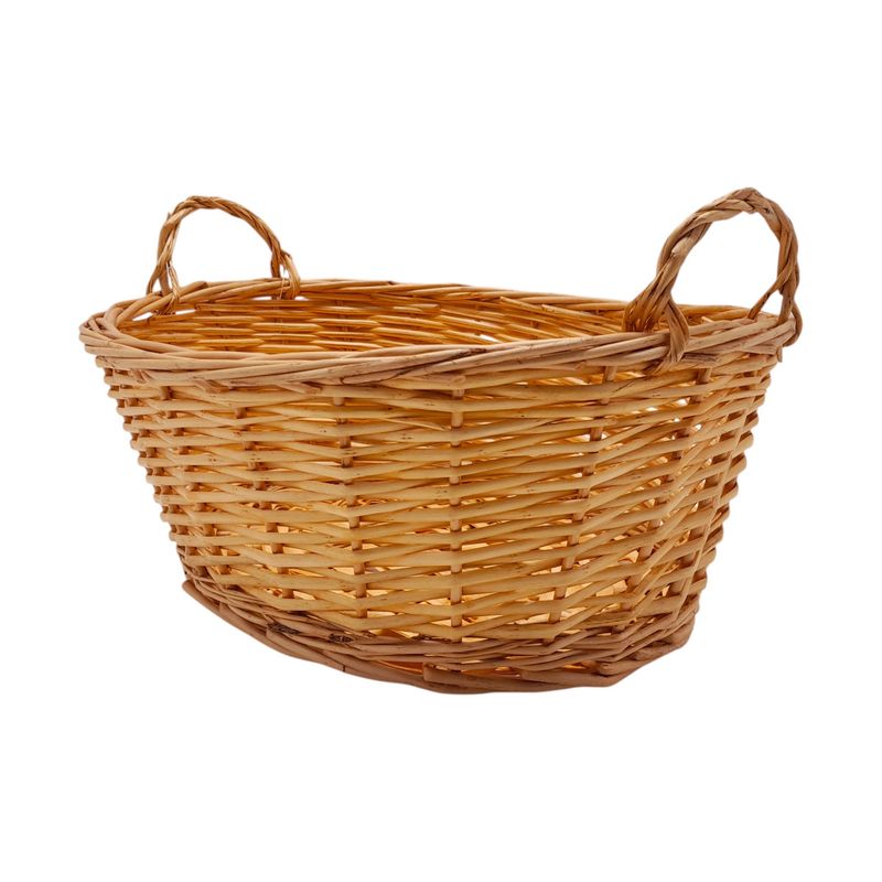 Double Handle Oval Basket Natural (#2)