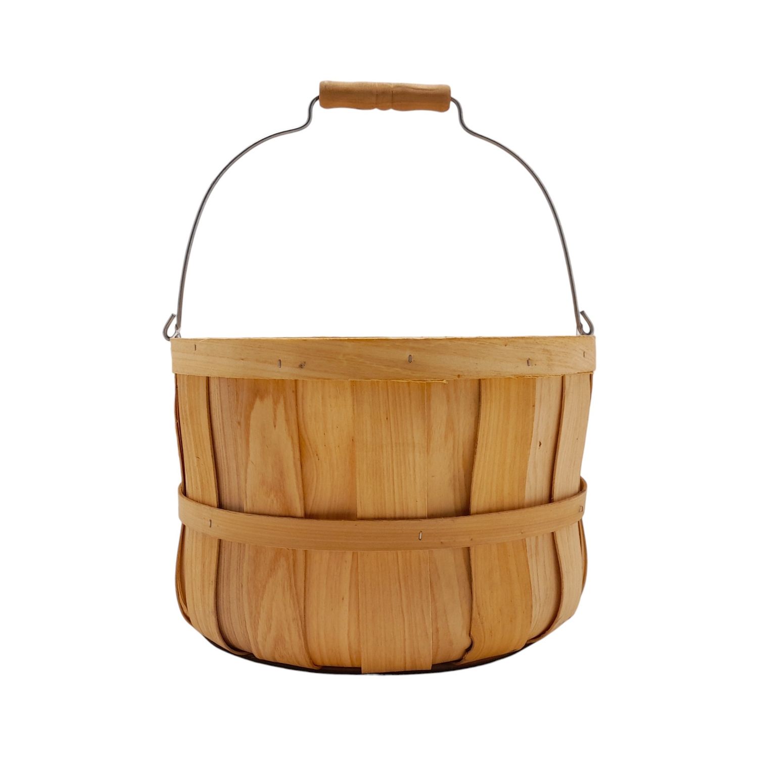 Single Handle Bushel Basket Natural
