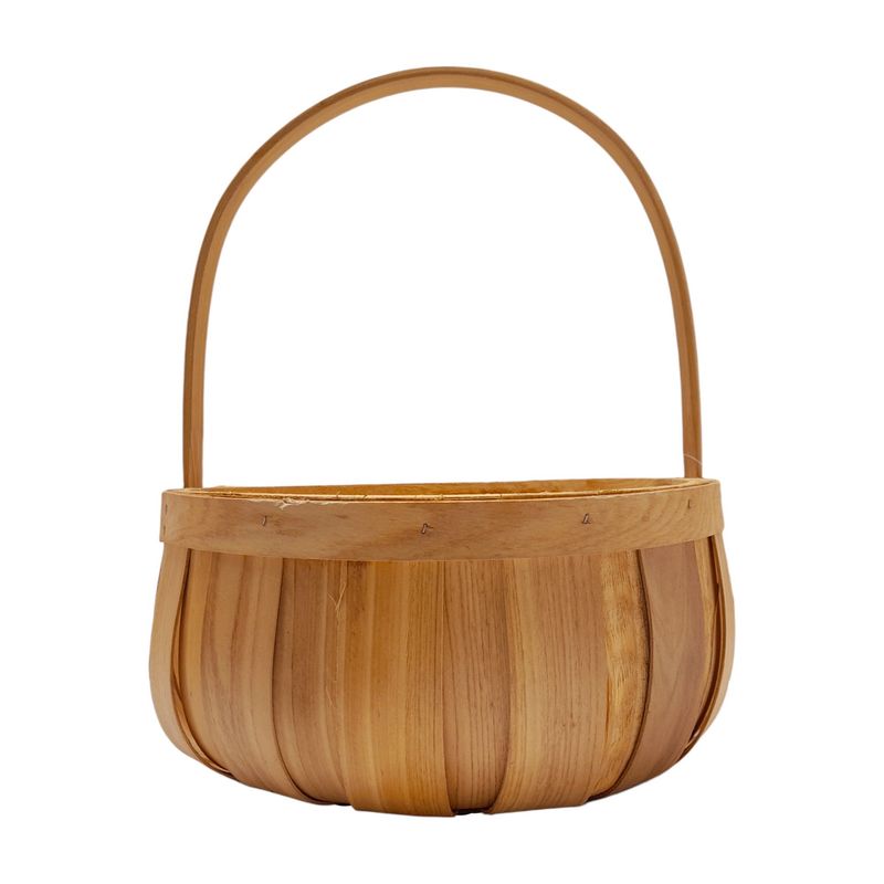 Single Handle Round Basket Natural (LG) Single Handle Round Basket Natural (LG)