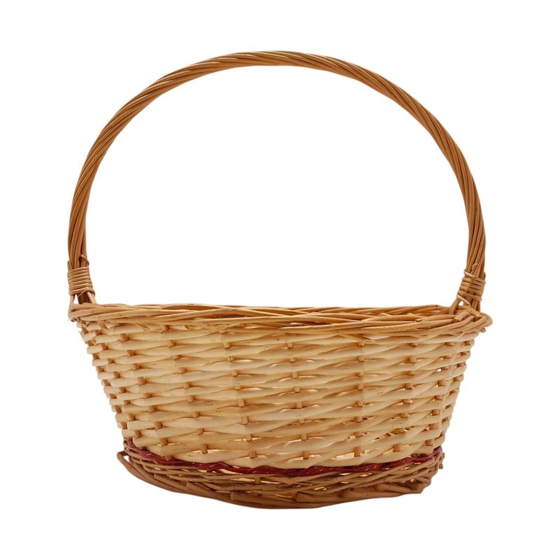 Single Handle Round Basket Natural/Brown (LG) Single Handle Round Basket Natural/Brown (LG)