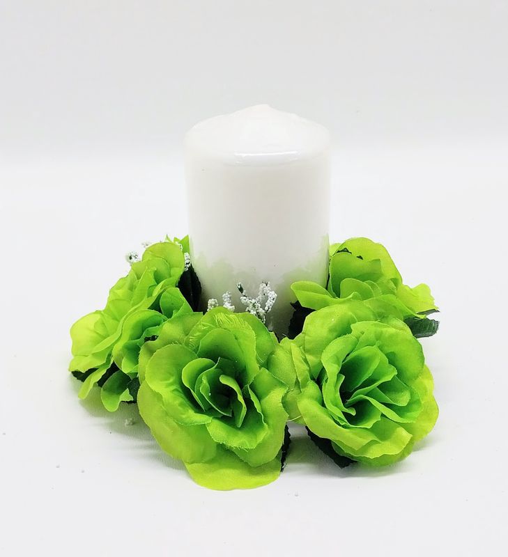 Rose Candle Ring  Lime
