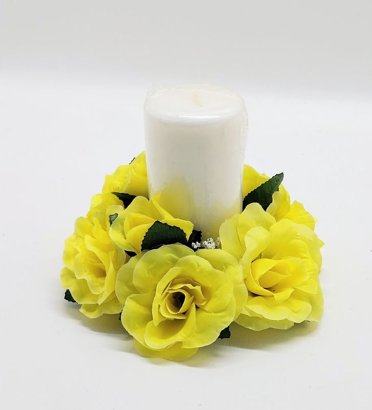 Rose Candle Ring  Yellow