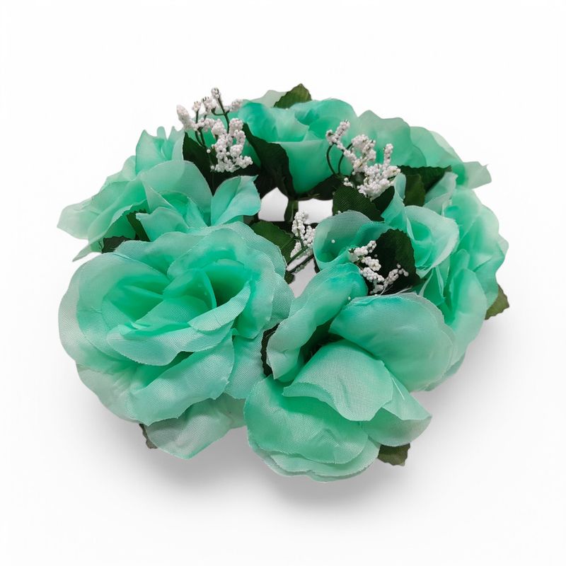 Rose Candle Ring Aqua