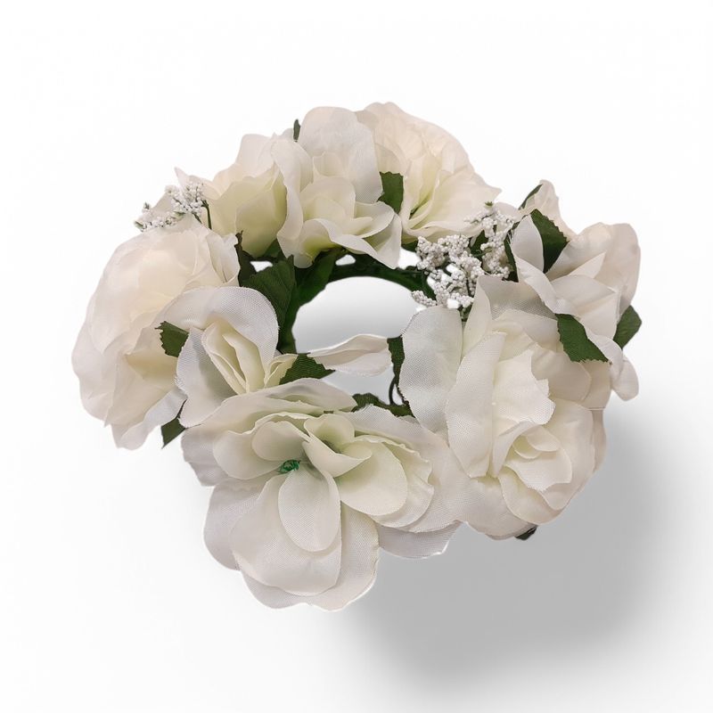Rose Candle Ring  Cream