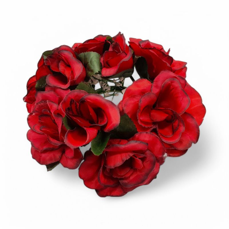 Rose Candle Ring  Black/Red