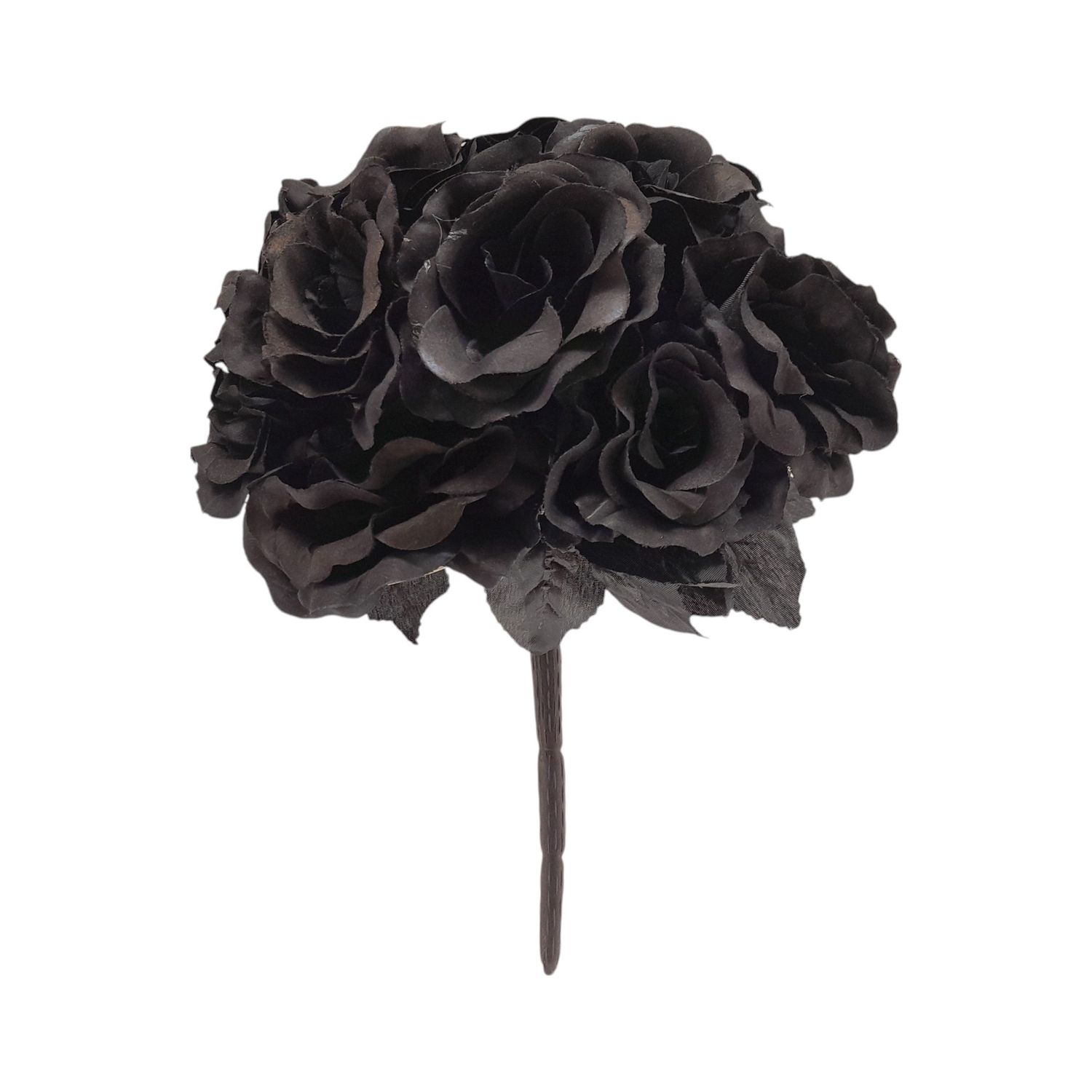 11" Velvet Rose Bouquet x14 Black