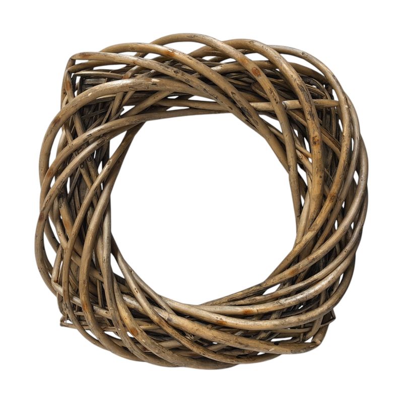 12&quot; Square Wicker Wreath