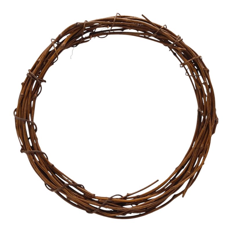 24&quot; Lacquer Grapevine Wreath Brown