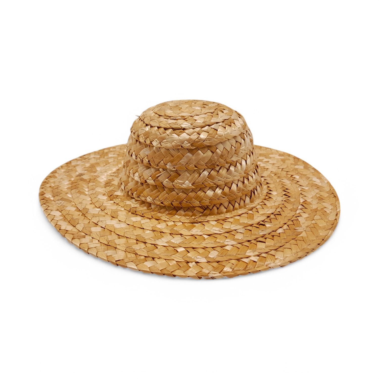 9&quot; Woven Straw Hat Natural