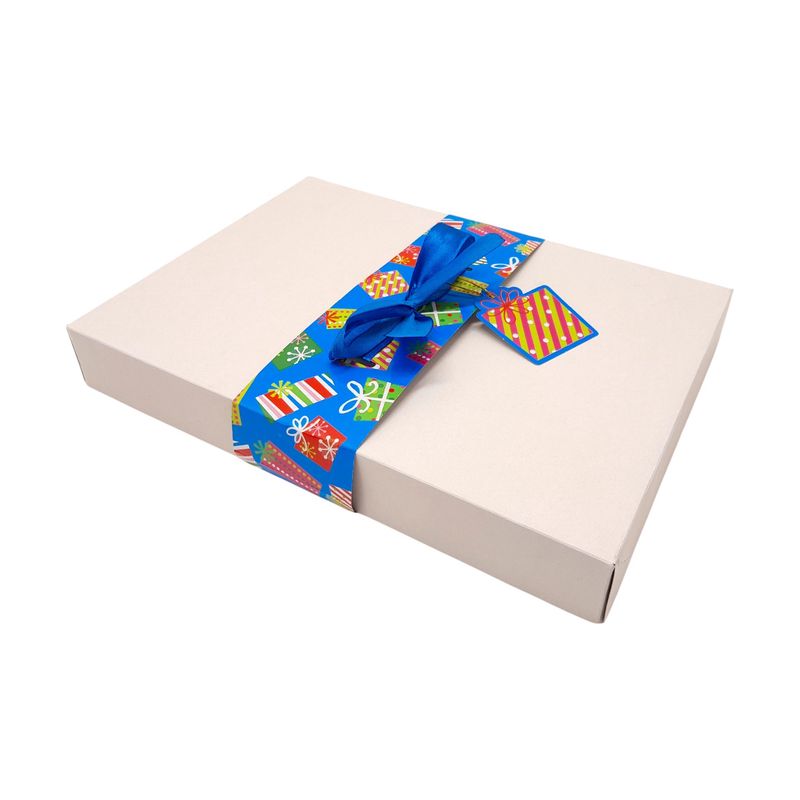 3pc 17.75"x2.5" Christmas Gift Box Bands Assorted (1 Pack)