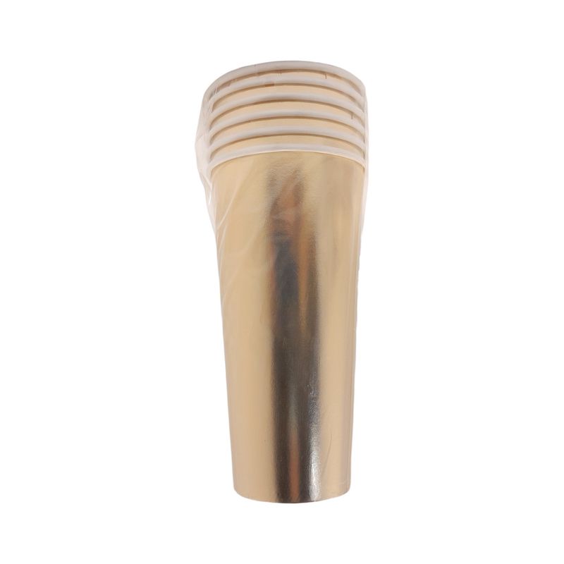 6pc 20oz Gold Foil Solid Paper Cups