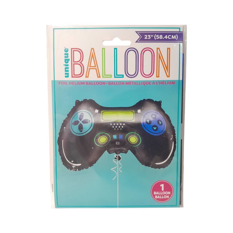 23&quot; Gamer Game Controller Foil Helium Birthday Balloon &amp; 3&#39; Twine
