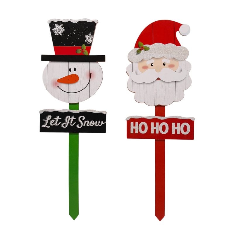 24" Christmas MDF Glitter Yard Stake Assorted