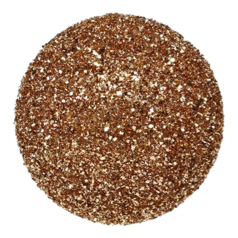 150mm Styrofoam Glitter Ball Ornament Rose Gold 150mm Styrofoam Glitter Ball Ornament Rose Gold