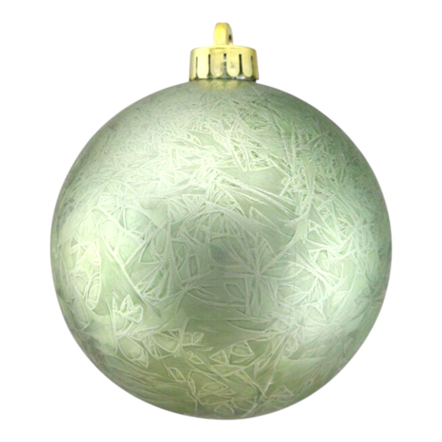 80mm V.P.  Feather Smooth Ornament Mint (Plastic)