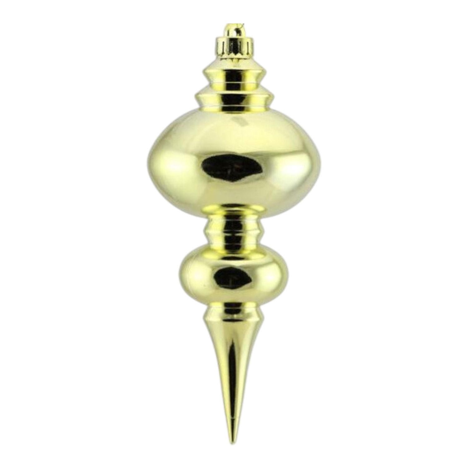 10" Finial Ornament Gold (Plastic)
