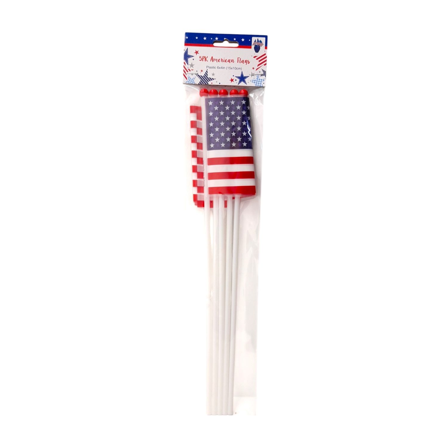 5pc 6&quot;x4&quot;x13&quot; American Flags