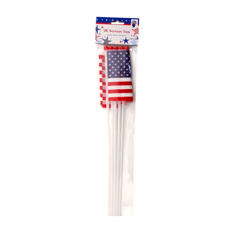 5pc 6&quot;x4&quot;x13&quot; American Flags