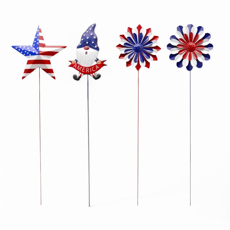 24&quot; Patriotic Metal Garden Yard Stake Assorted
