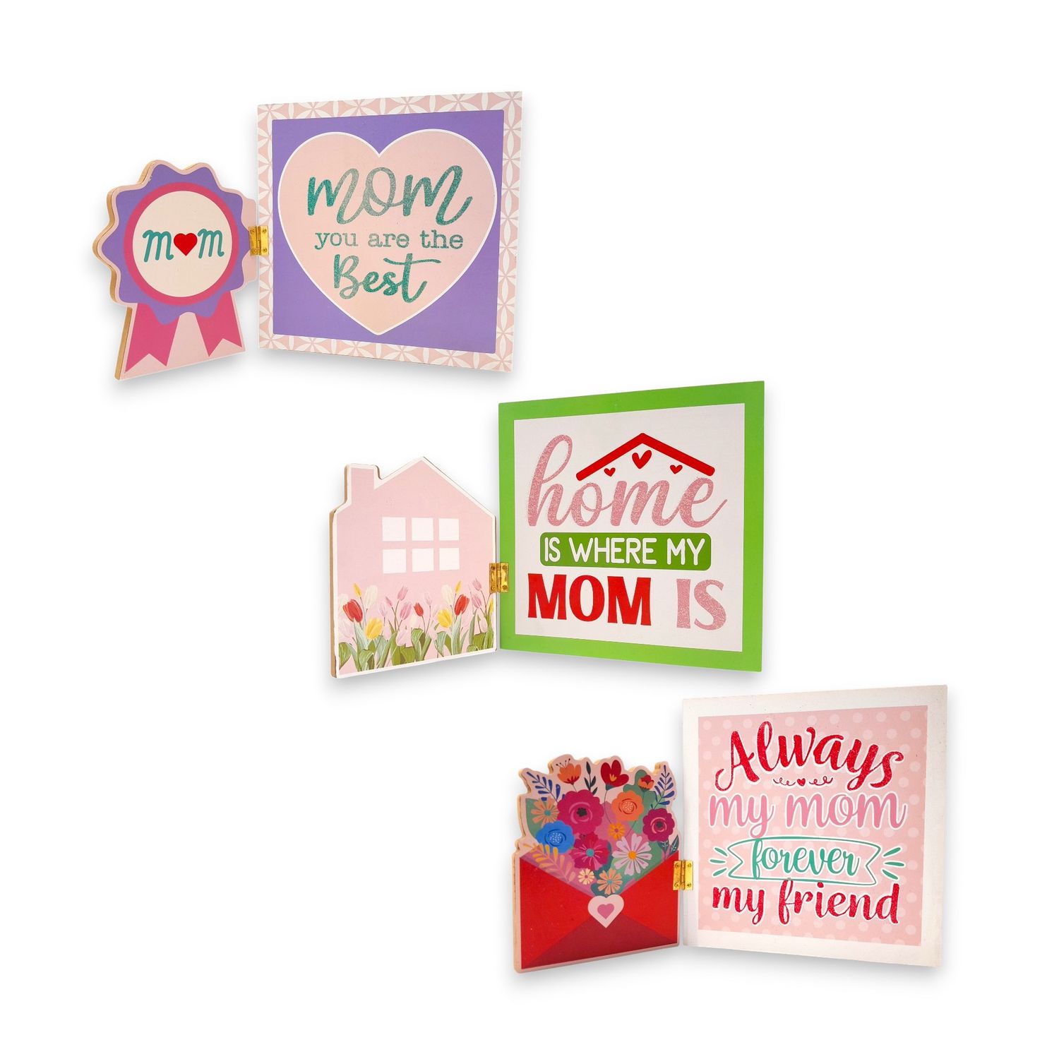 13"x7.9" Mothers Day  Hinged Table Décor Assorted