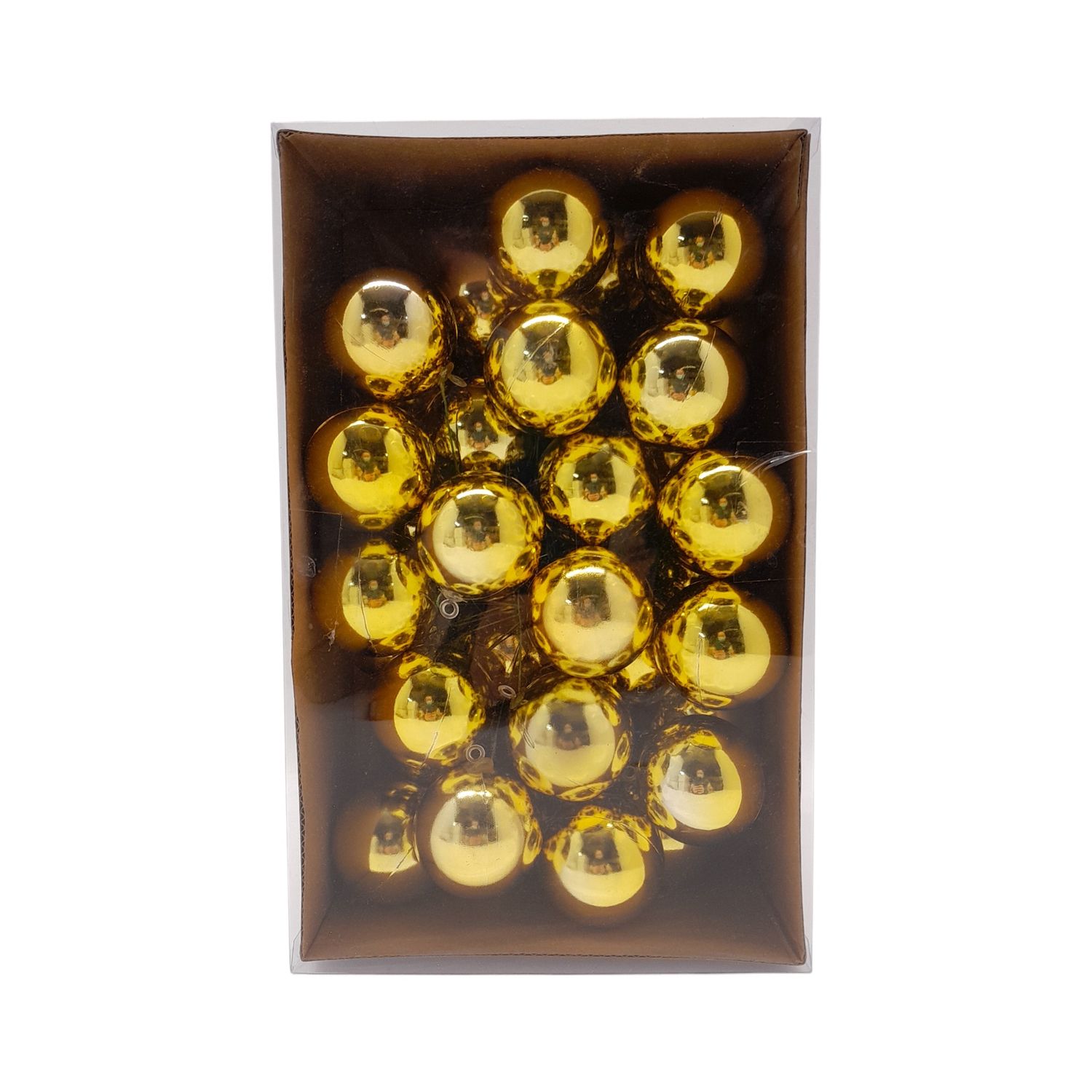 36pc 50mm V.P. Ball on 10&quot; Wire Gold (Plastic)