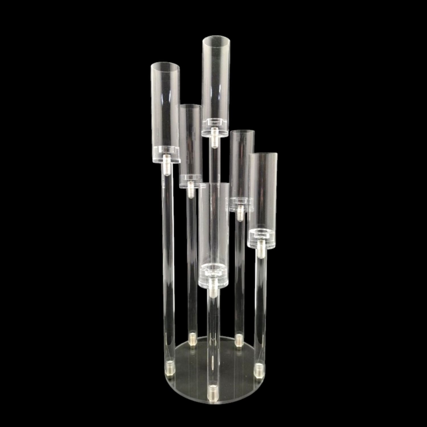 24&quot; 6 Cylinder Cluster Candle Holder (Acrylic)