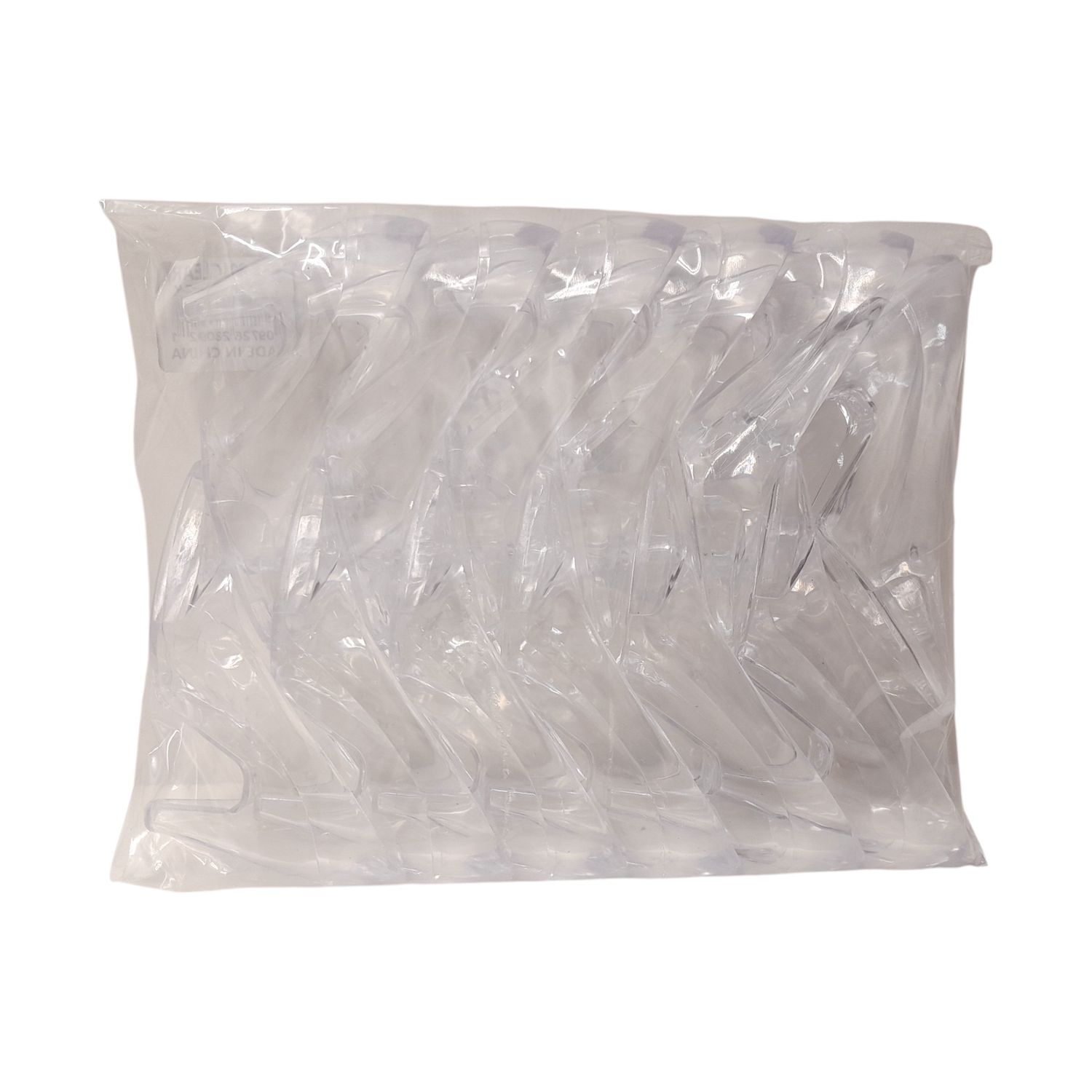 12pc 3.5" Plastic Slippers Clear