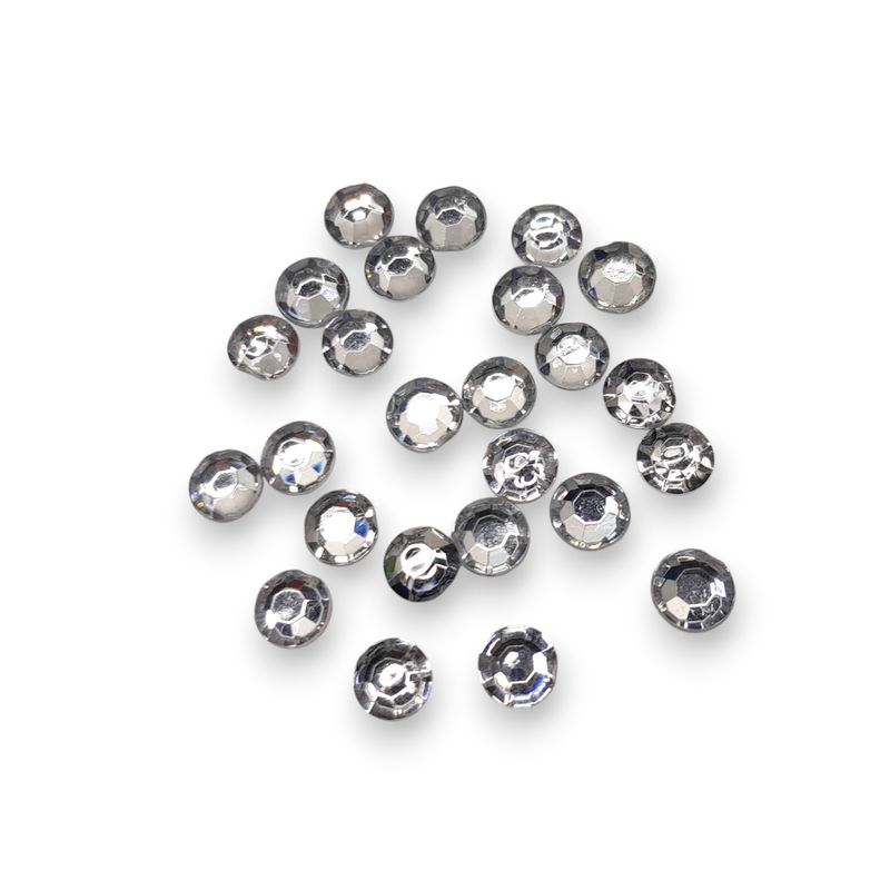 5mm Round Acrylic Rhinestones 240pc Silver