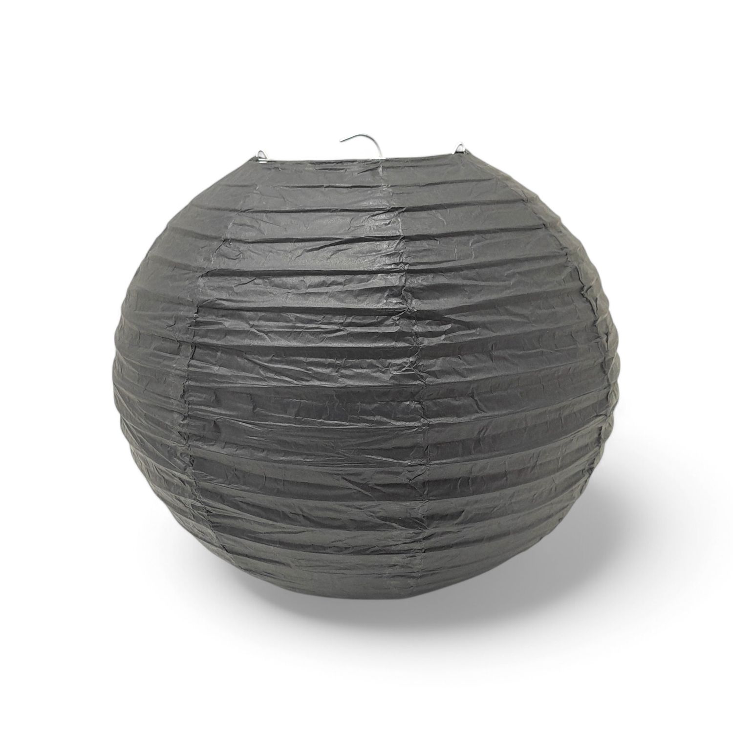 10" Round Paper Lantern Black