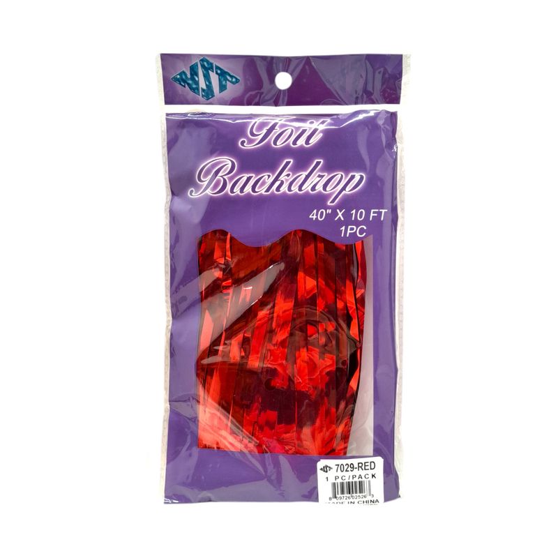 40&quot;x10&#39; Foil Backdrop Red