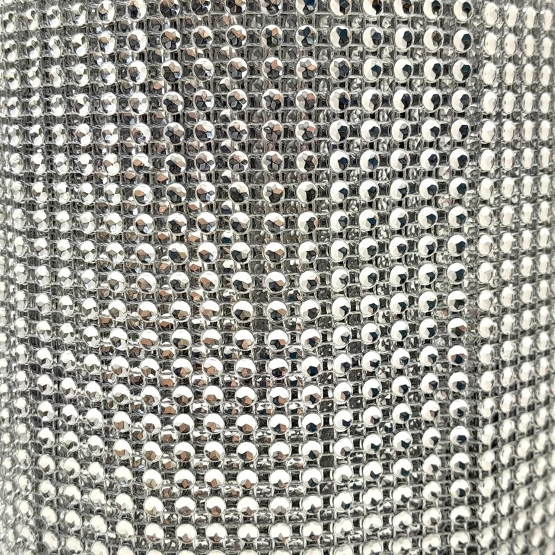 4.75"x10yd Rhinestone Mesh Silver