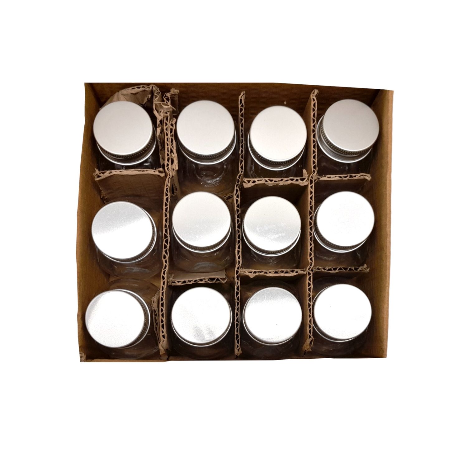 12pc 1.5&quot;x2&quot; Oval Jar (Glass)