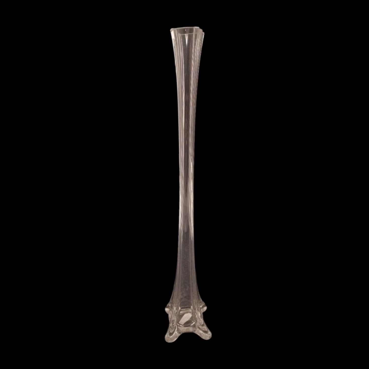 16&quot; Eiffel Tower Vase w/1&quot; Opening (Glass)