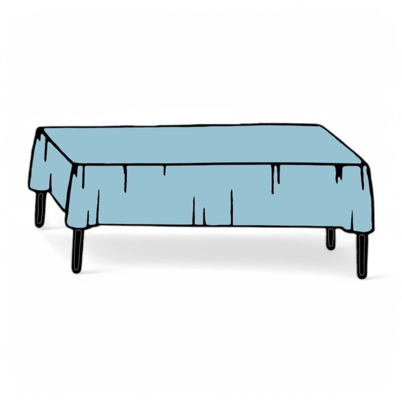 54&quot;x108&quot; Rectangle Plastic Table Cover Powder Blue