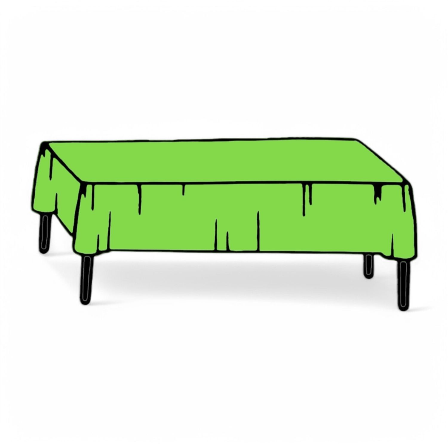 54"x108" Rectangle Plastic Table Cover Lime Green
