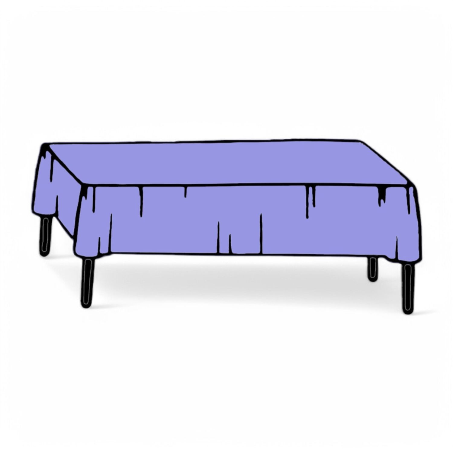 54"x108" Rectangle Plastic Table Cover Lavender