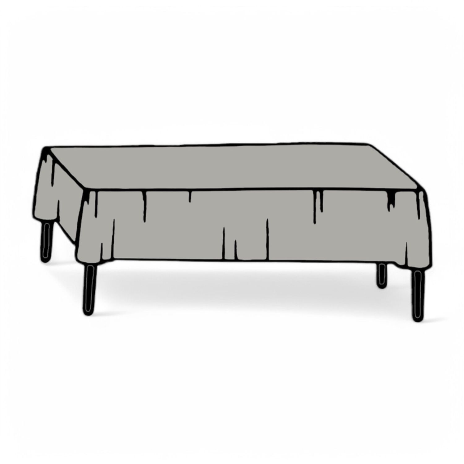 54&quot;x108&quot; Rectangle Plastic Table Cover  Silver