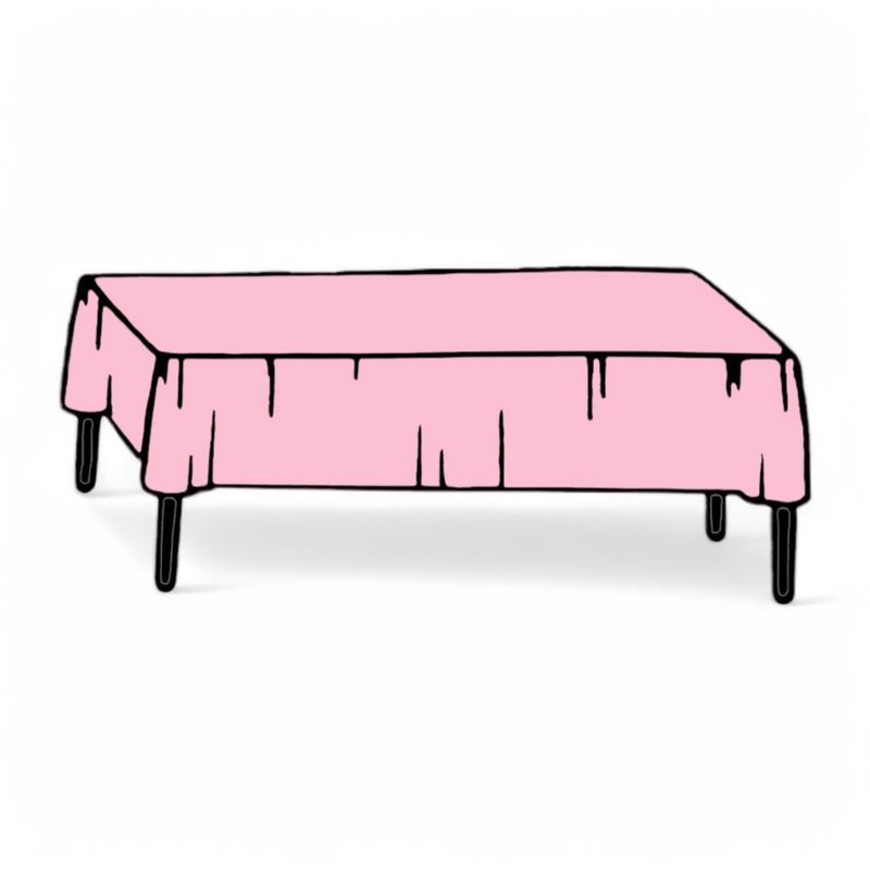 54&quot;x108&quot; Rectangle Plastic Table Cover Pink