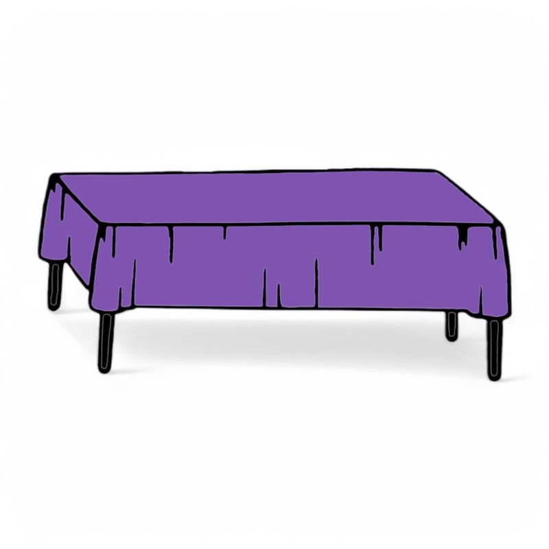 54&quot;x108&quot; Rectangle Plastic Table Cover  Purple
