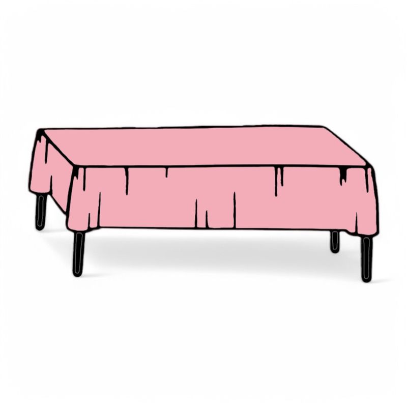 54&quot;x108&quot; Rectangle Plastic Table Cover Lovely Pink