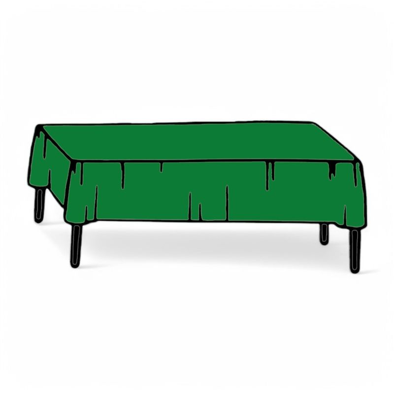 54&quot;x108&quot; Rectangle Plastic Table Cover Emerald