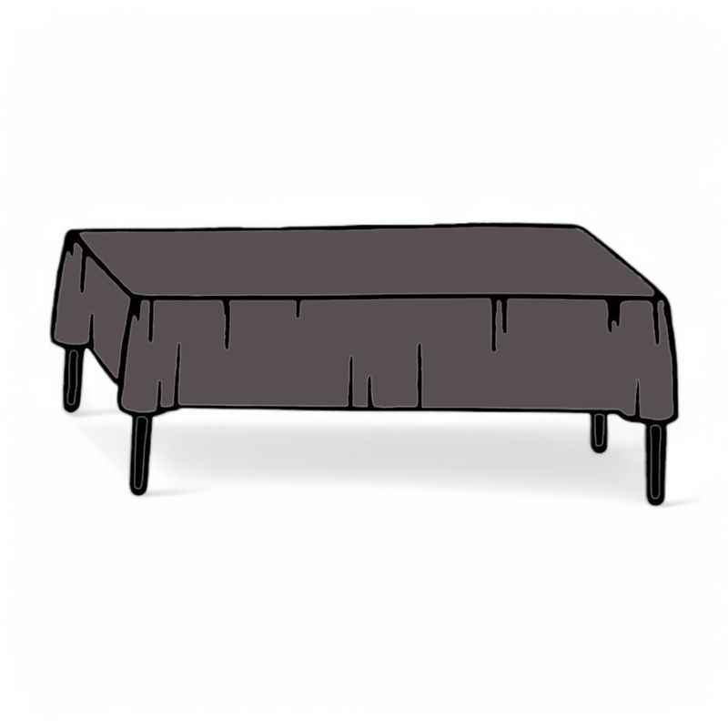 54&quot;x108&quot; Rectangle Plastic Table Cover Dk. Brown