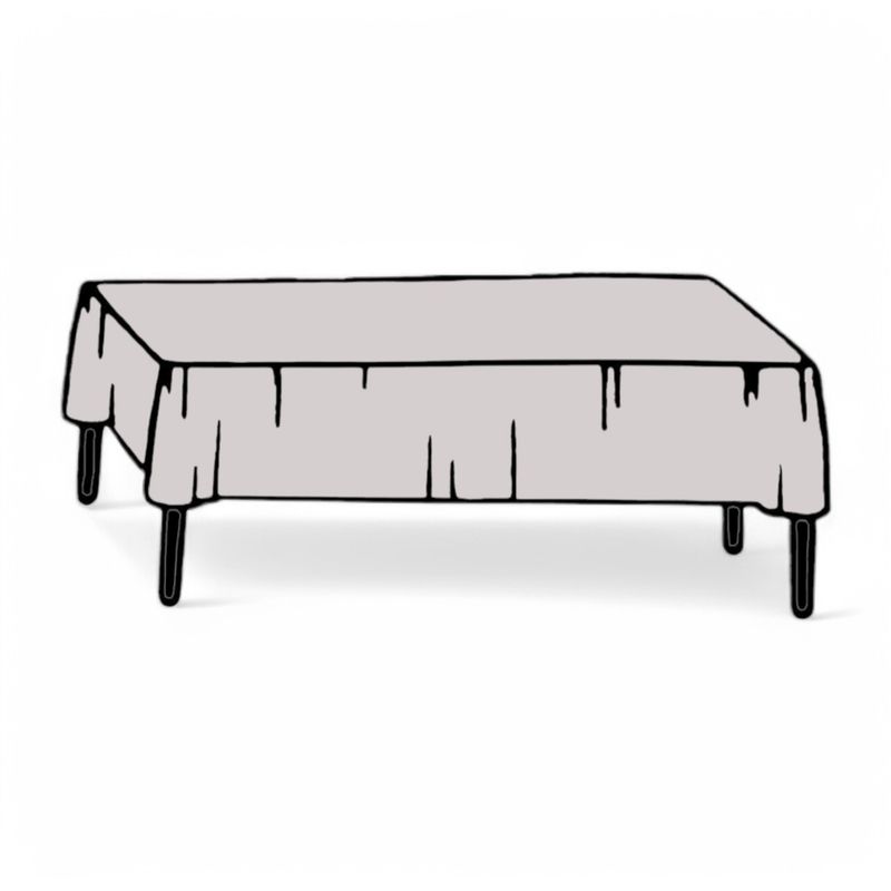 54&quot;x108&quot; Rectangle Plastic Table Cover Clear