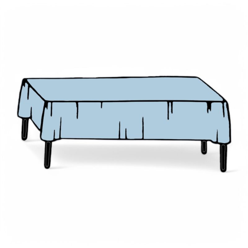 54&quot;x108&quot; Rectangle Plastic Table Cover Blue